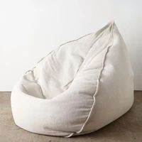 fashion elegant fancy white grey fabric cartoon soft living room adult bean bag chair