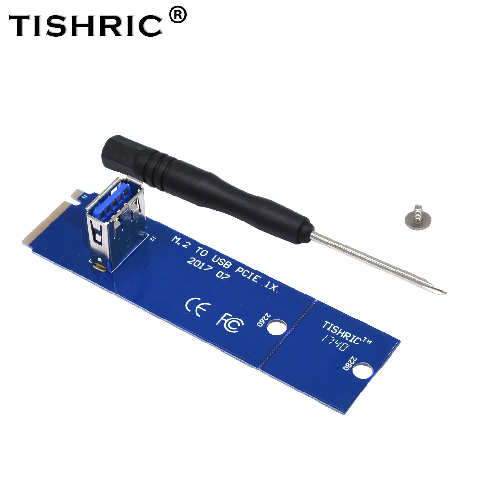 

10PCS TISHRIC NGFF M.2 To USB 3.0 Adapter Board PCI-E 1x To 16x Extender Interface M2 To USB3.0 Converter For Bitcoin Mining