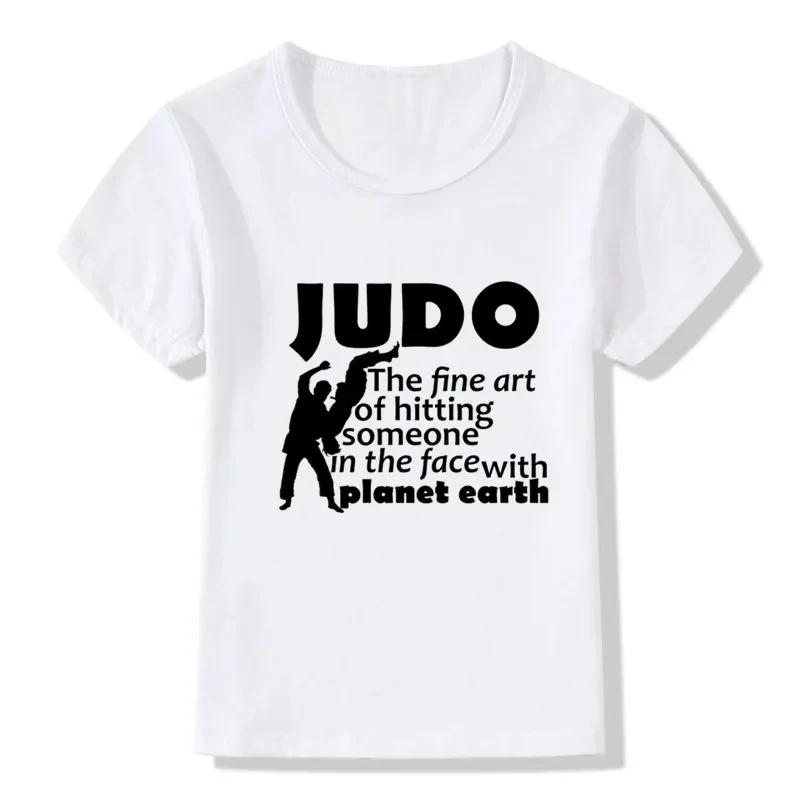Летняя Футболка С Принтом Эволюция Дзюдо Для Мальчиков Детский Повседневный Топ