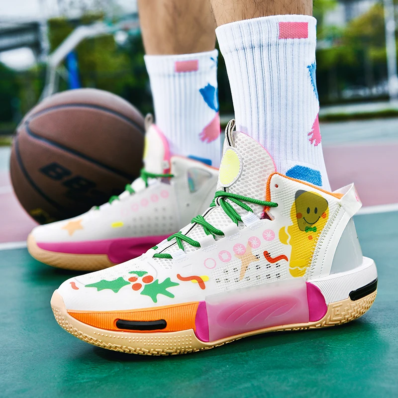 New Brand Basketball Shoes Men Kids Mesh Basket Boots Women Trendy Designer Sneakers Outdoor Sports Training Shoes Male Footwear