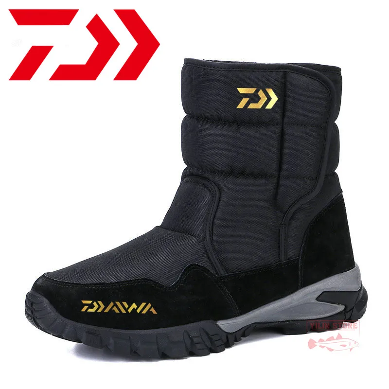 

Daiwa Men Outdoor Sports Fishing Waterproof Shoes Winter Plus Velvet Warm Snow Boots Mountaineering Non-slip Wear-resistant Shoe