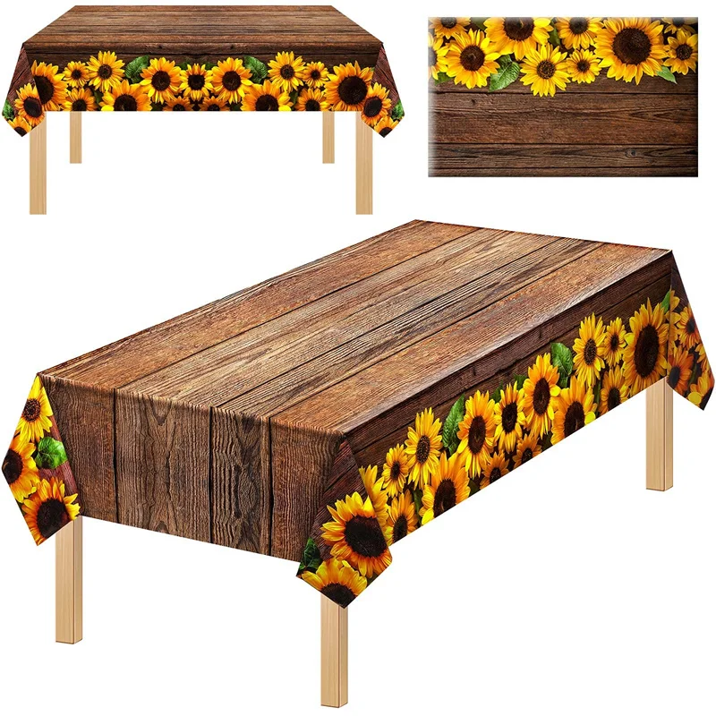 S  Vintage Rectangle Table Cloth Outdoor Dinning Party Banquet Table Decor