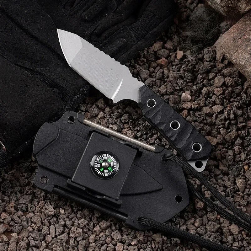 Острый нож из нержавеющей стали с фиксированным лезвием Ручка G10 портативный