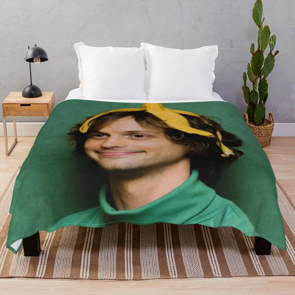 

Mathew Gray Gubler Blanket Coral Fleece Print Lightweight Unisex Throw Blankets for Bedding Home Couch Camp Office