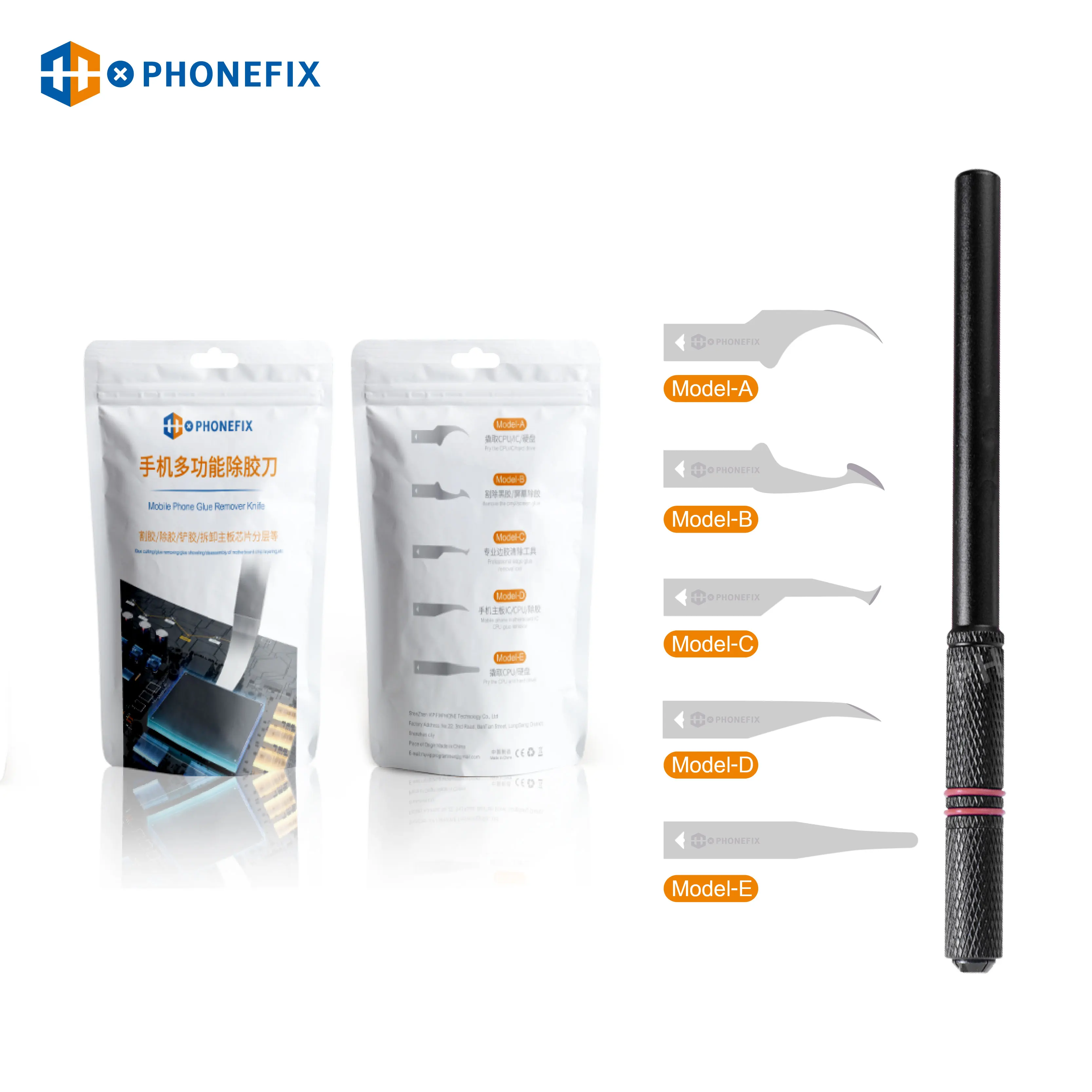 

Phonefix универсальный клей IC чип для удаления ножа, скребок для чипа, инструменты для удаления клея на материнской плате