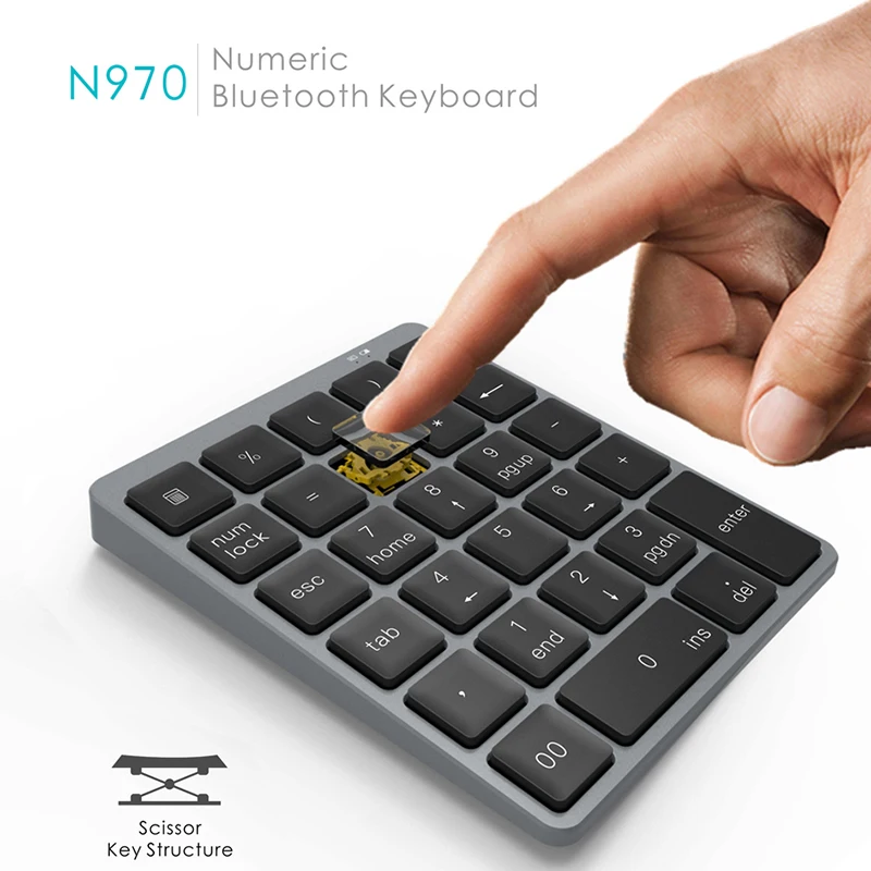 SeenDa N970 беспроводная цифровая Bluetooth клавиатура со встроенными двумя режимами 28
