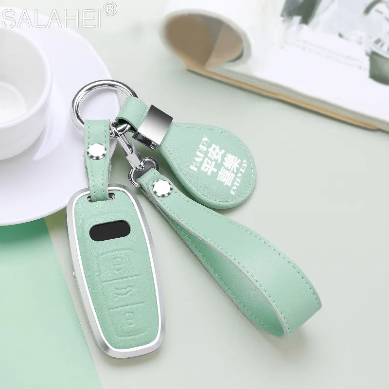 

New Lambskin Leather Car Key Cover Case Protective For Audi A4 B9 A5 A6 8S 8W Q5 Q7 4M S4 S5 S7 TTS TFSI RS Auto Accessorie