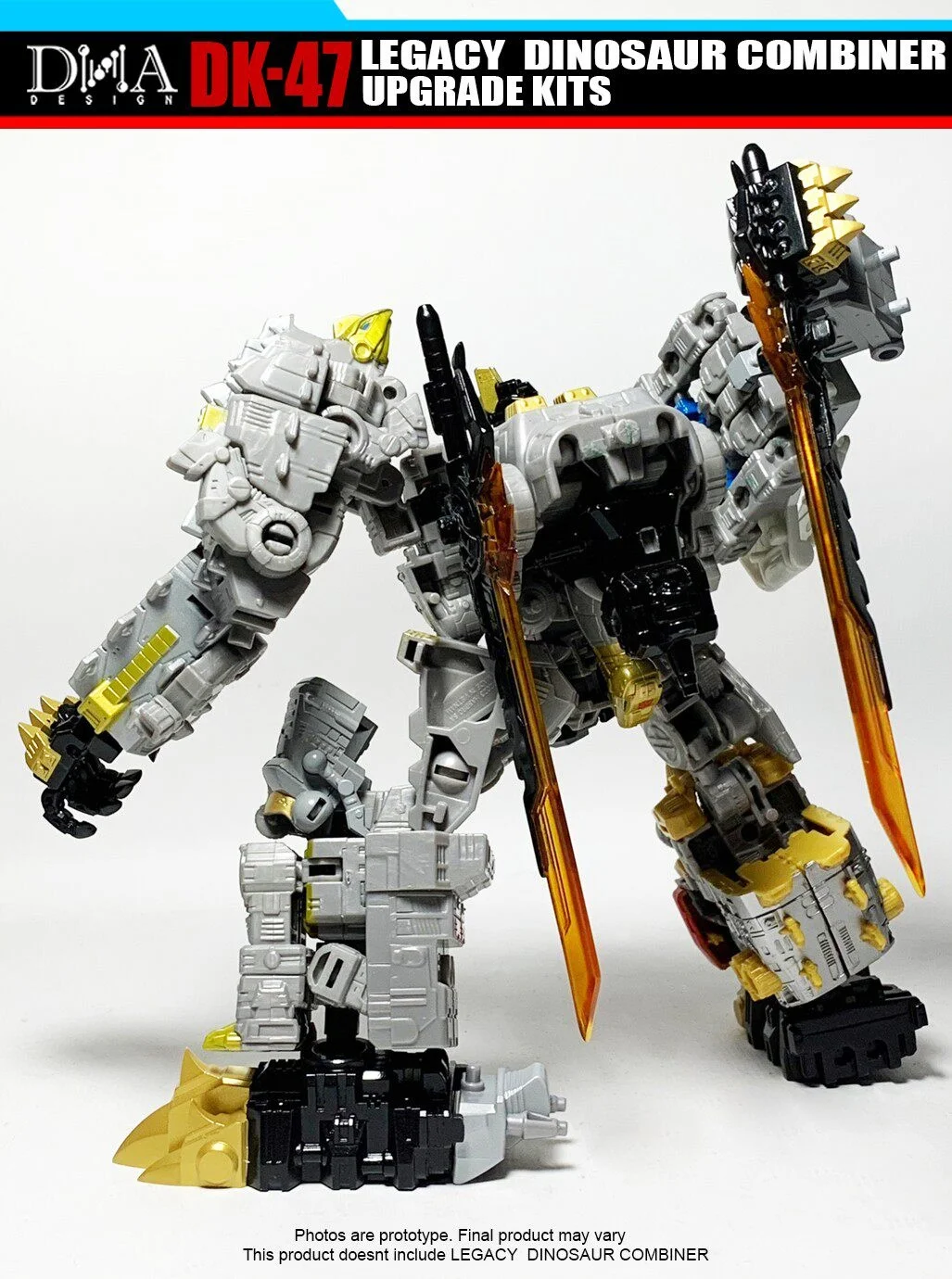 Комплект для модернизации DNA DK-47 DK47 для LEGO Core-class Volcanicus DINOSAUR COMBINER, аксессуары из ABS-пластика (art.: 3920dc0219dda) - 3920dc0219dda