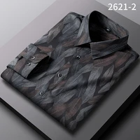 bamboo fiber long sleeve shirt business slim fit shirt men clothing mens long sleeve print shirt mens fashion clothing trends