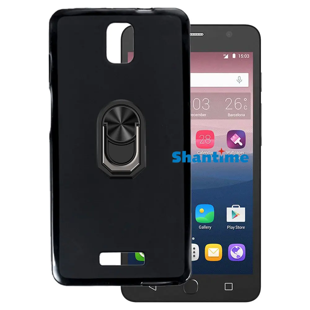Роскошный противоударный кольцевой держатель для Alcatel One Touch Pop Star 4G 5070X 5070D чехол мягкий силиконовый защитный чехол из ТПУ