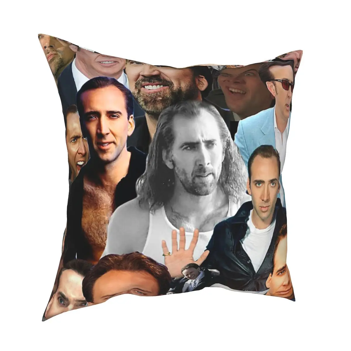 

Nicolas Cage Overload Paparazzi Pillowcase Polyester Cushion Cover Decoration Pillow Case Cover for Home Double-sided Printing