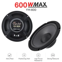 1pc 6 inch 600w 2 way car hifi coaxial speaker vehicle door auto audio music stereo subwoofer full range frequency speaker