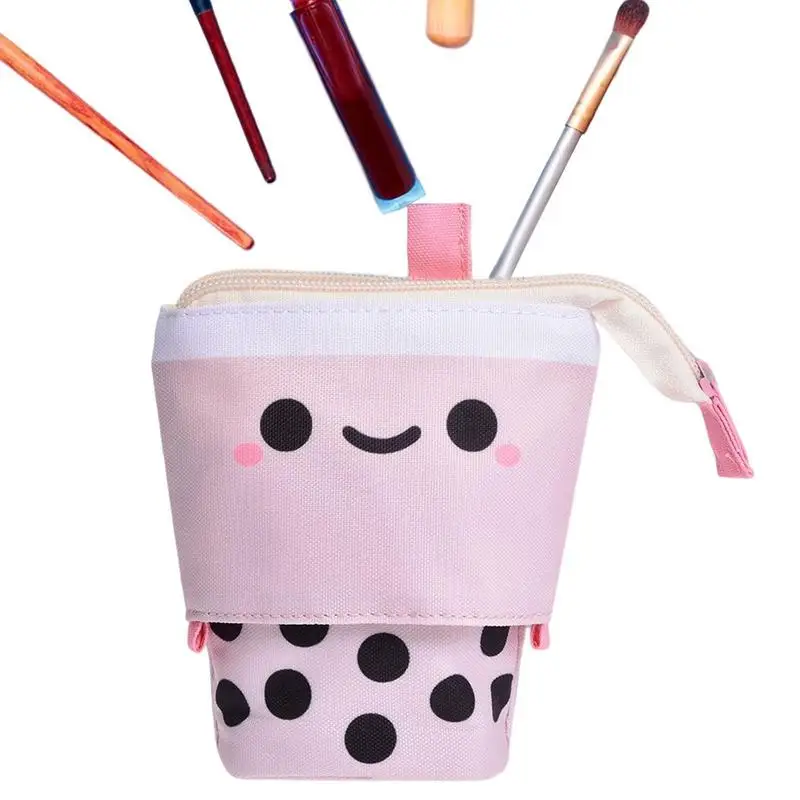 

Милый Телескопический пенал для молока и чая, держатель для ручек и карандашей, искусственная подставка, пенал для ручек, коробка для канцелярских принадлежностей, сумка