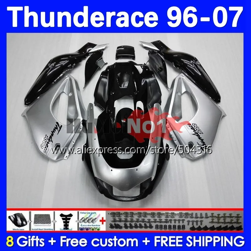 

Thunderace For YAMAHA YZF 1000R YZF1000R silvery blk 1996 1997 1998 1999 2000 2001 115No.8 YZF-1000R 02 03 04 05 06 07 Fairing