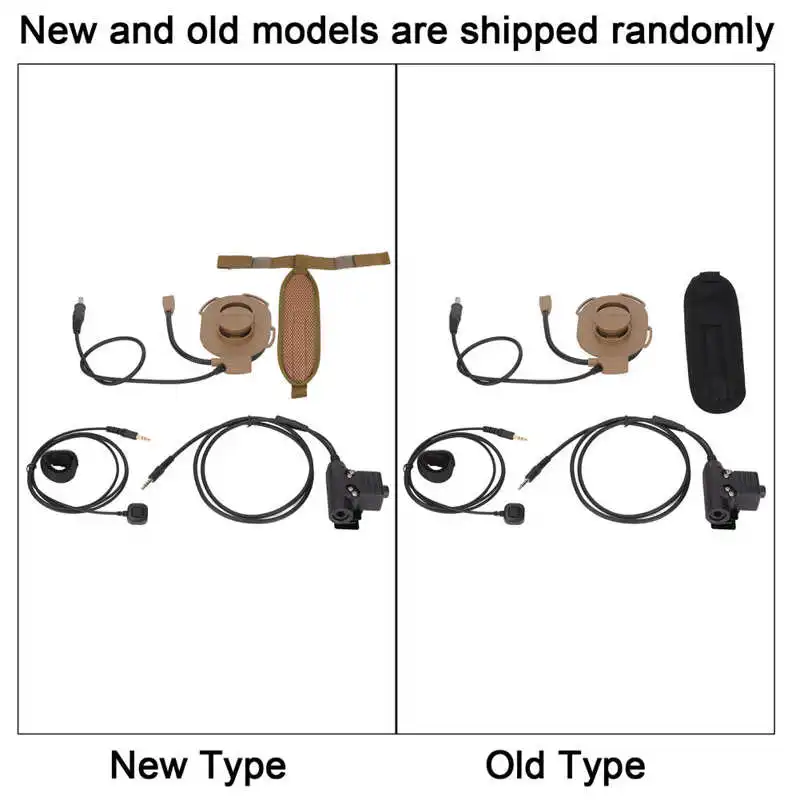 Motorcycle Unilateral Headset Military Headphone with Finger Microphone and U94 for 3.5mm Mobile Phone Plug