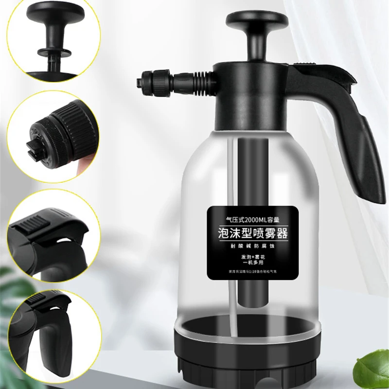 

Car Wash Nozzle Automatic Spray Watering Can 2L Sprayer Foam Car Watering Cleaning Tool Car Cleaning Tool Garden Water Bottle