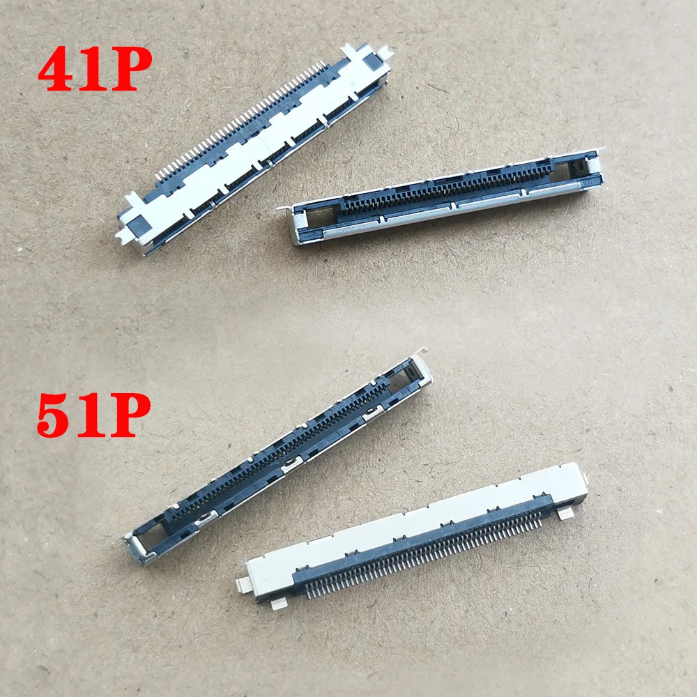 

10pcs LVDS Cable Socket Connector 4K LCD screen cable Interface 0.5 Spacing 41 51 Pins I-PEX Connector