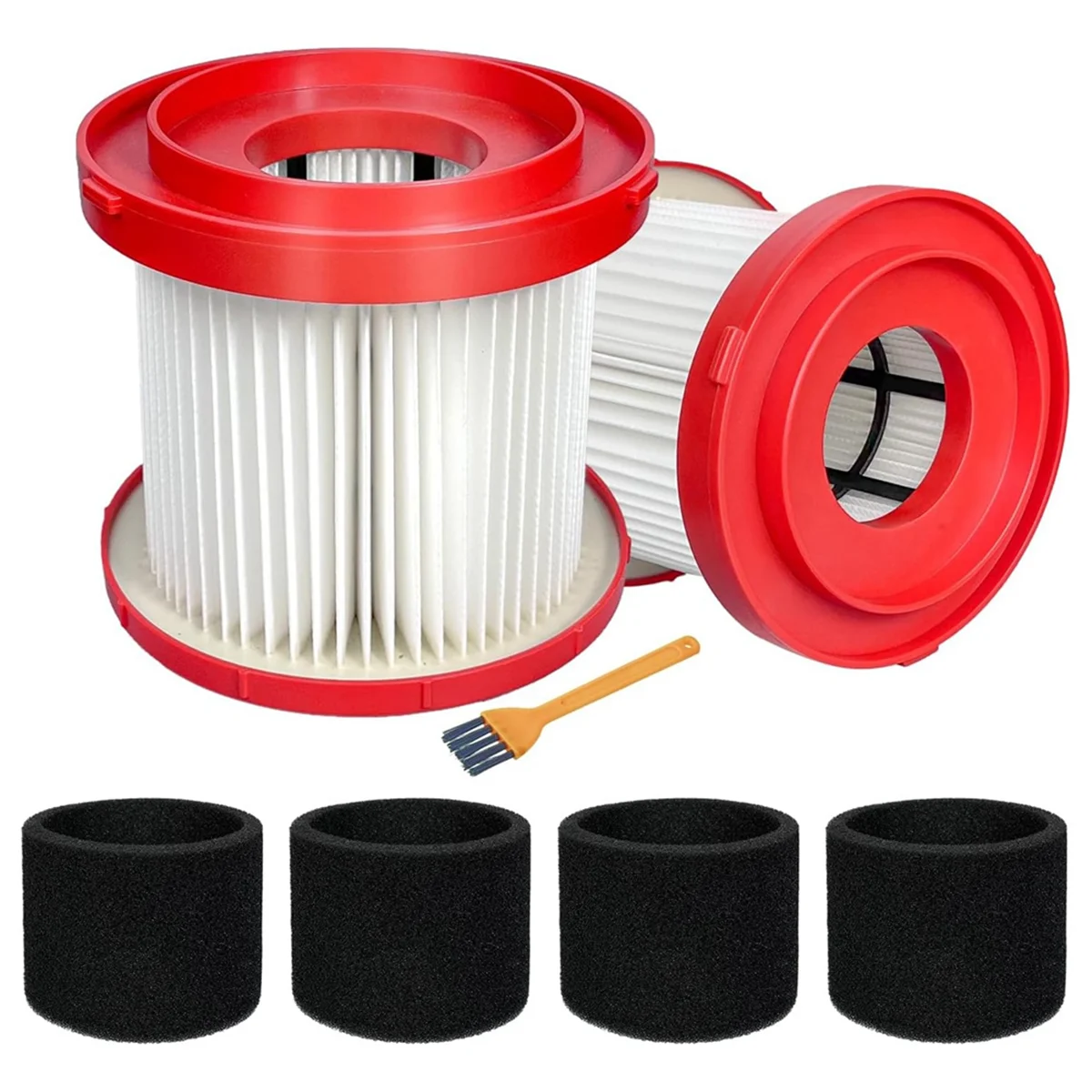 2 упаковки HEPA-фильтров 49-90-1900 для беспроводного пылесоса Milwaukee M18 0780-20 0880-20 с 4