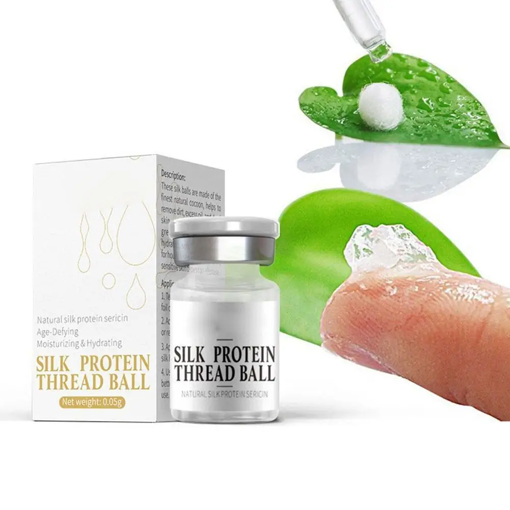 

Silk Collagen Ball Natural Silk Protein Anti Aging Essence Firming Wrinkle Removal Facial Serum Korean Cosmetics