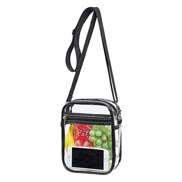 

Transparent PVC shoulder bag transparent messenger bag Female new fashion fruit jelly bag Student wild simple waterproof small b