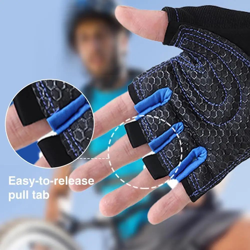 

1 Pair Fitness Gloves Wrist Half Finger Barbell Equipment Gloves Men High Weightlifting Suede Outdoor Sports Quality Cyclin T6I4
