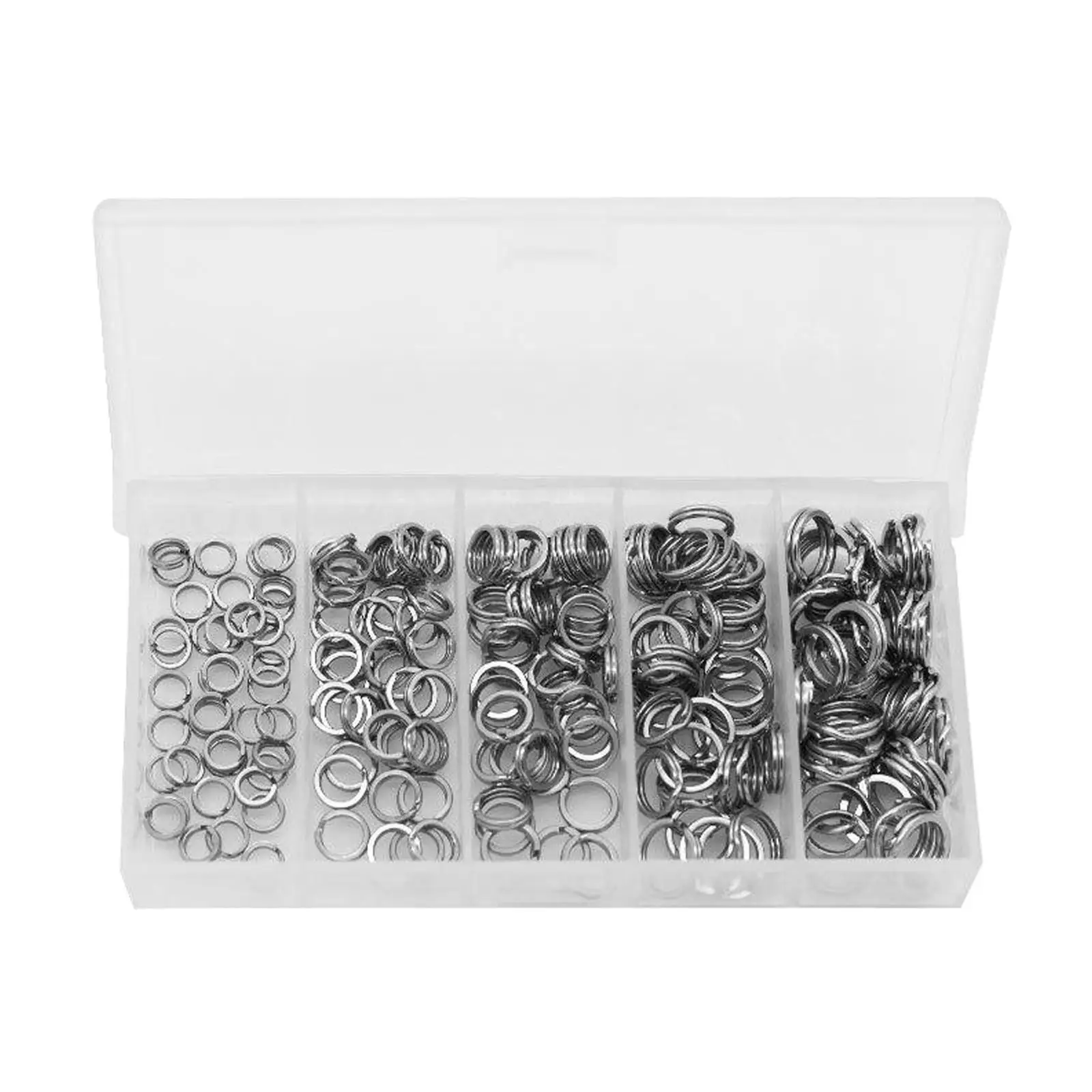 

Pack of 200 Fishing Split Rings Stainless Steel Double , Easy to