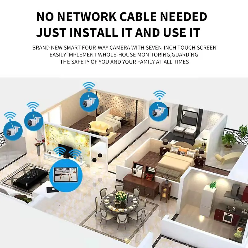 ESOE наружная 3 Мп 2 МП Wifi сетевая идентификация 4 канала 8 каналов беспроводной