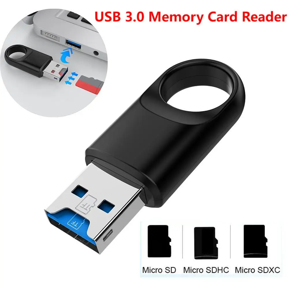 

Алюминиевый мини USB 3,0 кардридер для карт памяти портативный USB Высокоскоростной кардридер для TF SD компьютера ноутбука