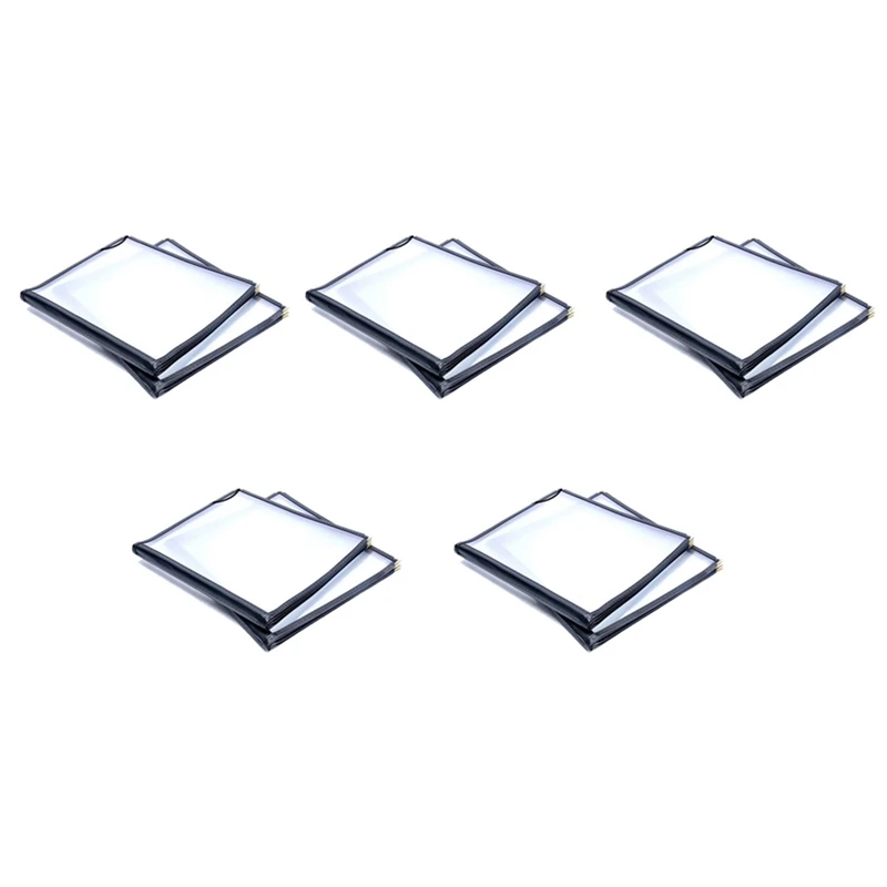 

10Pcs Transparent Restaurant Menu Covers For A4 Size Book Style Cafe Bar 4 Pages 8 View