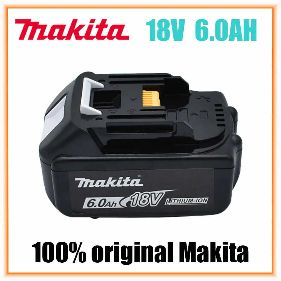 

Аккумулятор Makita Аккумуляторный литий-ионный 18 в 100% Ач со светодиодной подсветкой, 6000 мАч