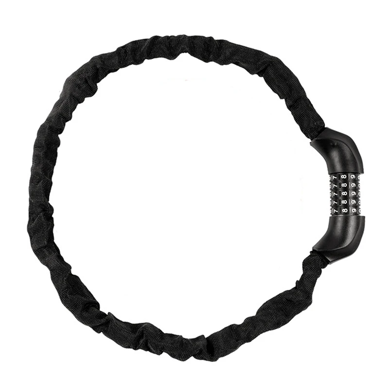 

Велосипедный замок с цифрами, 5-значный кодовый замок на велосипедную цепь, велосипедный замок со стальной цепью, мотоцикл