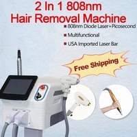 portable 2in1 808nm diode laser wavelength hair removal peel black doll best q switch nd yag laser tattoo machine