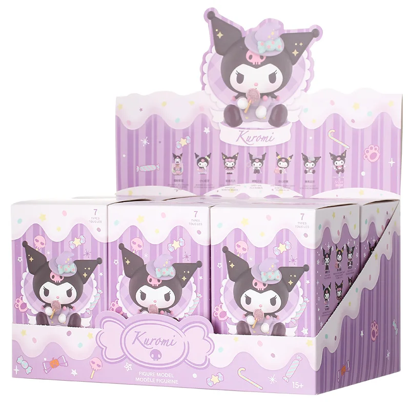 

Kuromi Blind Box Sanrio Trick Or Treat Series Mystery Box Anime Figures Model Toys Kawaii Statue Doll Kids Surprise Gifts