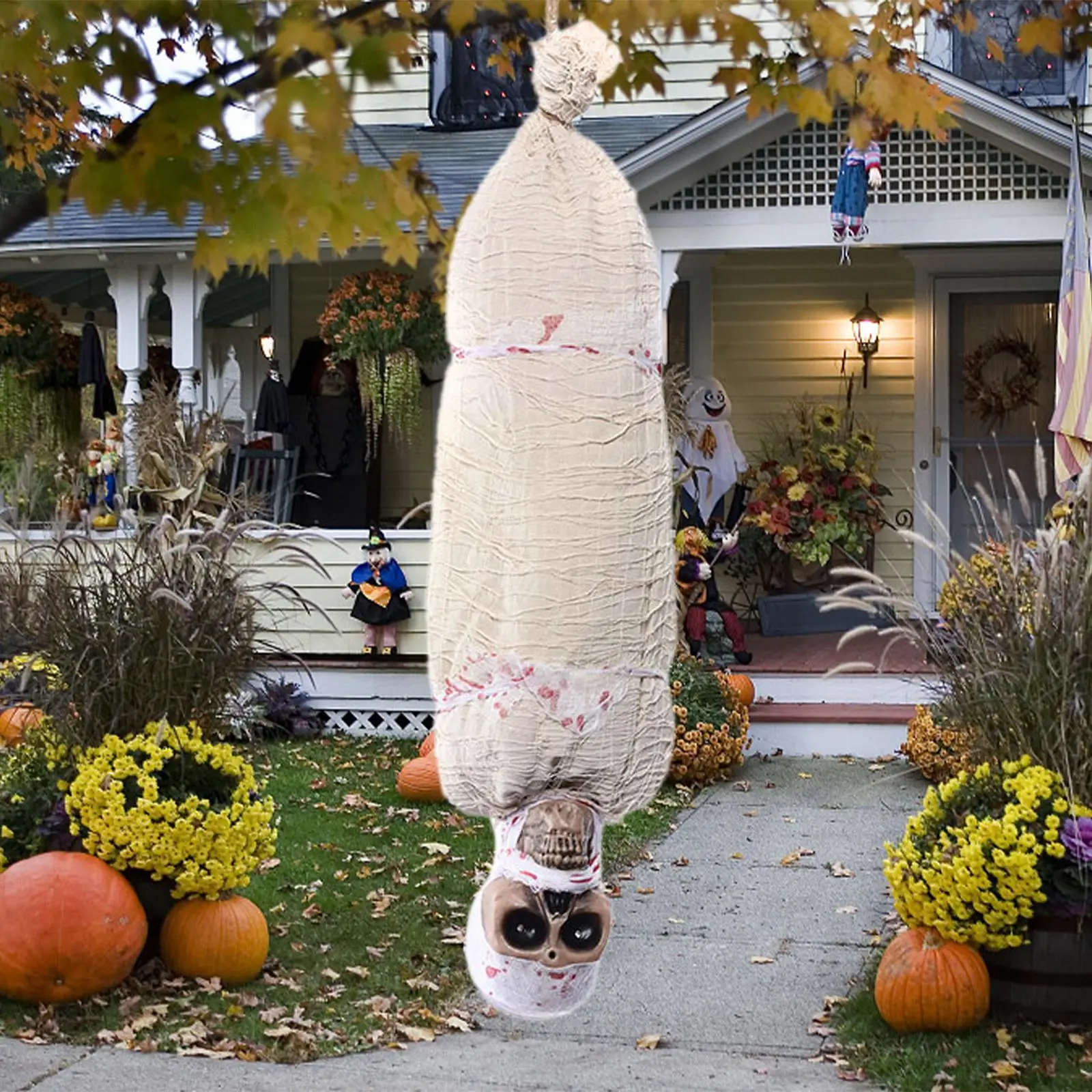 

Хэллоуин подвесной вверх дном Электрический индукционный аварийный реквизит KTV комната с привидениями бар игрушка звук D7X4