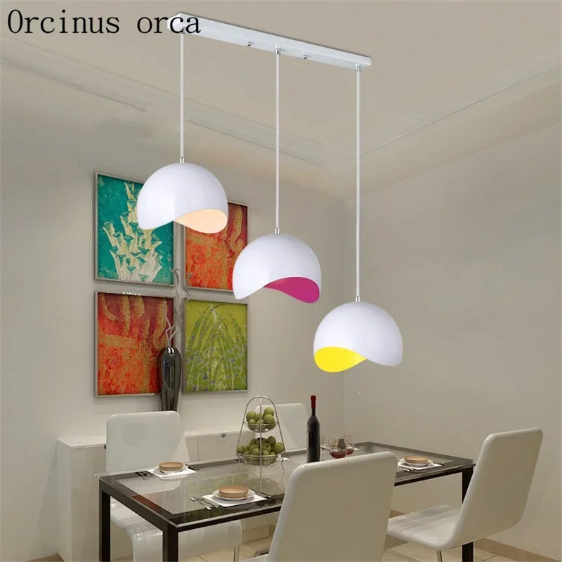 Люстра для ресторана современная световая лампа люстра креативная три обеденных