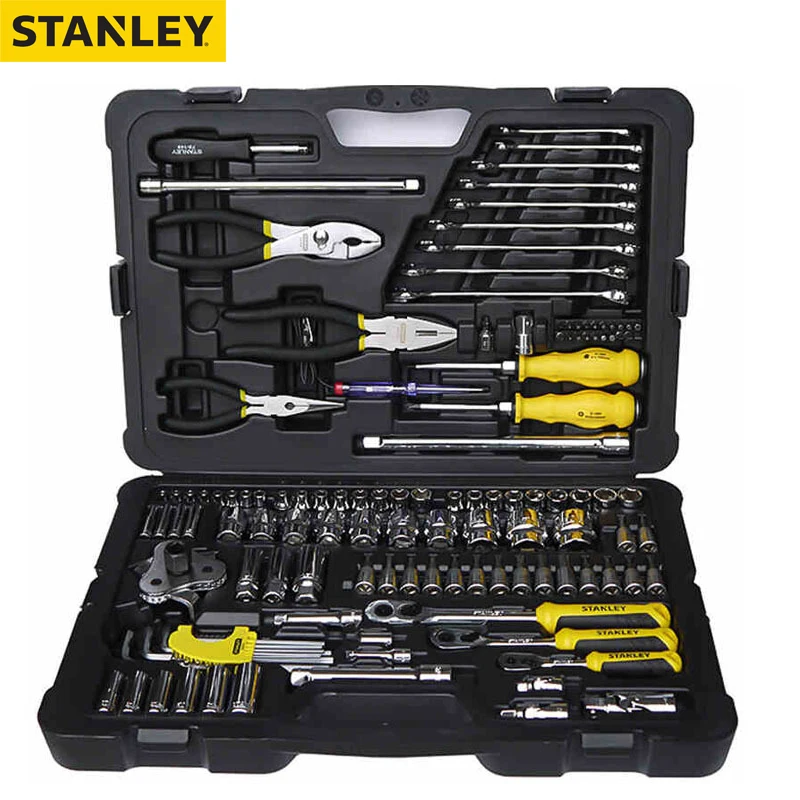 

Стандартный Трещоточный ключ STANLEY, 125 шт., профессиональный ремонтный набор
