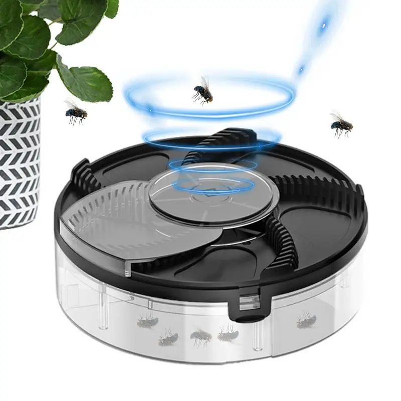 

Automatic Rotation Flies Traps Electric Flycatcher Killing Machine USB Charing Household Kitchens Bait Automatic Fly Trap