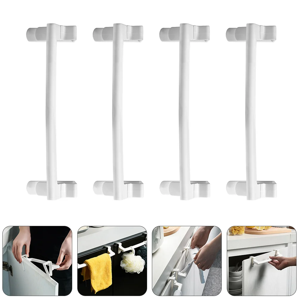 

4 Towel Rack for Cabinet Kitchen Over Cabinet Towel Hand Towel and Washcloth Rack for Bathroom Kitchen