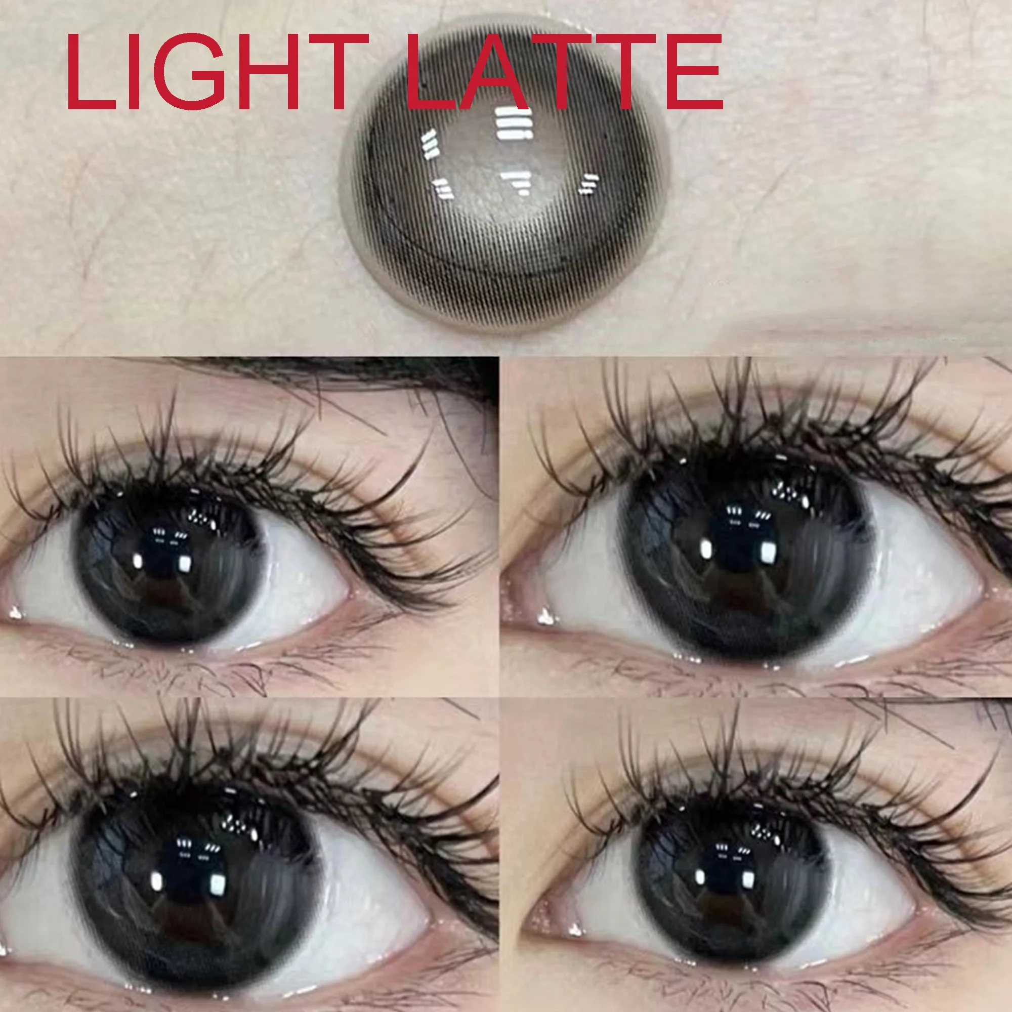 

14.00mm Soft Contact Lenses to Change Eye Color with Power -1.00 to -8.00 Light Latte линзы для глаз цветные