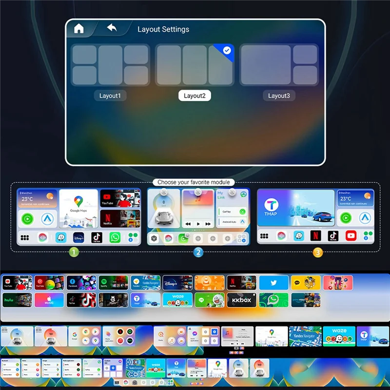 

Mini Ai Box Wireless CarPlay Android Auto Custom UI Interface