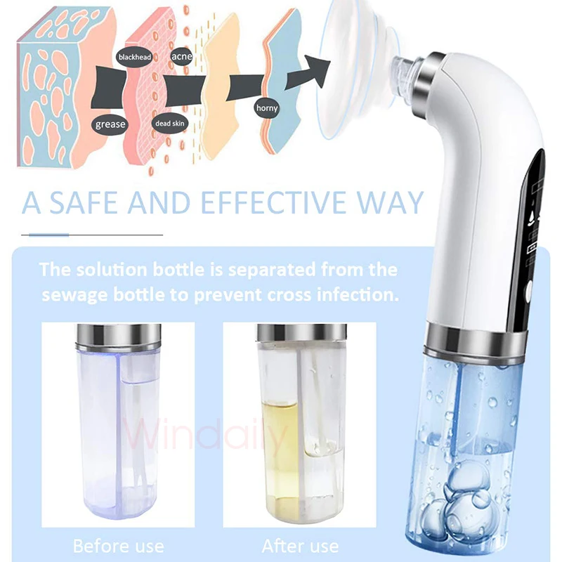 2022 Blackhead Remover Pore Vacuum Cleaner Electric Micro Small Bubble Facial Cleasing Machine USB Rechargeable Beauty Device |