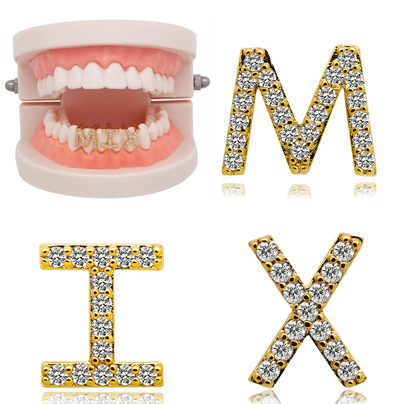 

Зубные протезы с английским алфавитом, бриллиантовые подтяжки для гигиены зубов, орнамент для гигиены полости рта, украшение для зубов в стиле хип-хоп, рок