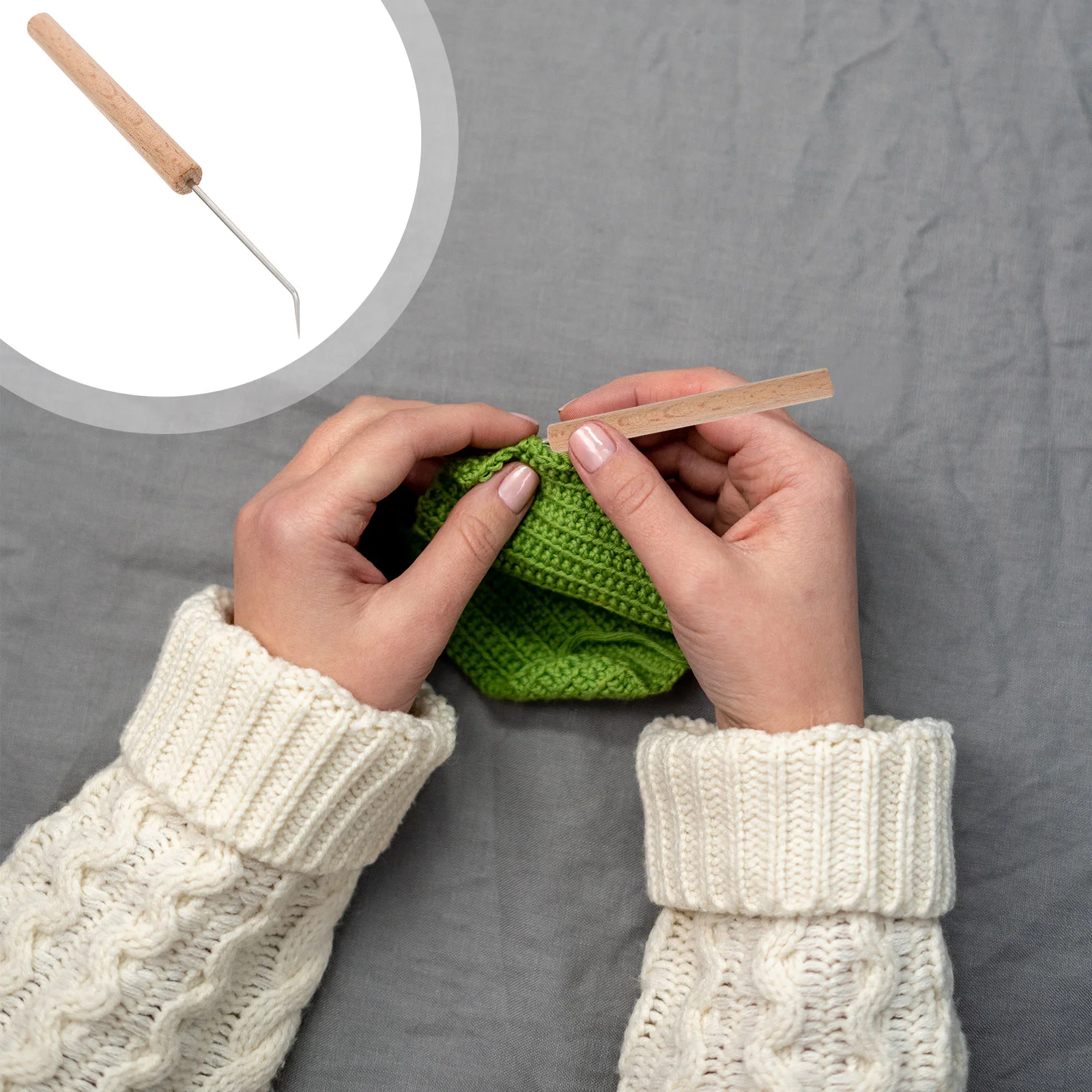 

Crochet Knitting Hook Hooks Needle Wooden Yarn Loom Rugs Afghan Tunisian Dreadlocks Sweater Lock Carpet Bulky Needles Weaving