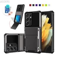 card slot holder wallet for samsung galaxy s22 s21 note 20 ultra s20 plus s10 lite s9 s8 9 8 flip shockproof cover case shell