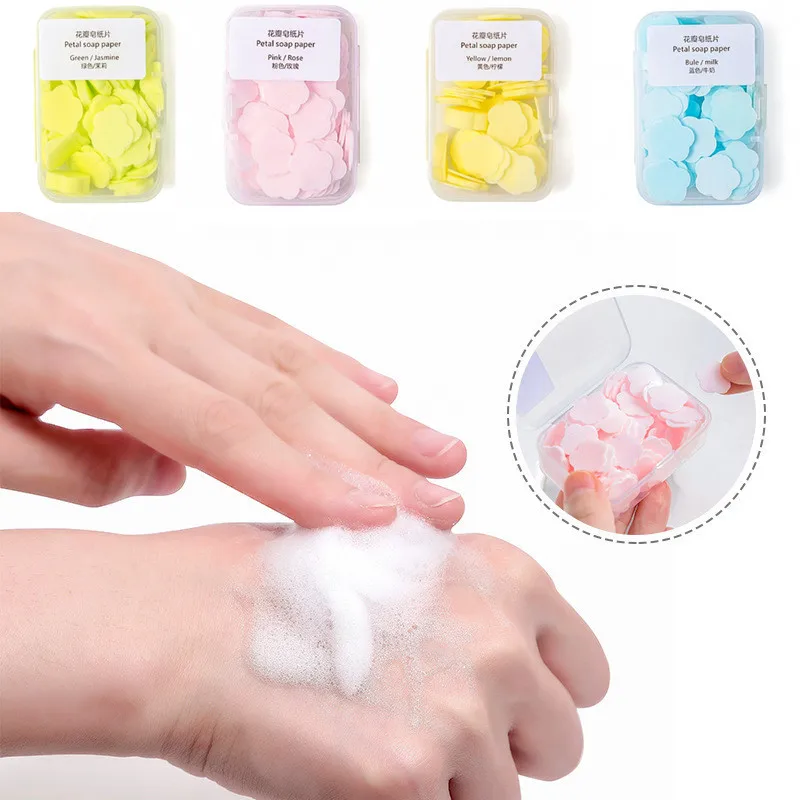 

Scented Slice Washing Hand Bath Small Soap for Outdoor Travel Use Portable Hand Wash Soap Papers Mini Cleaning Soaps