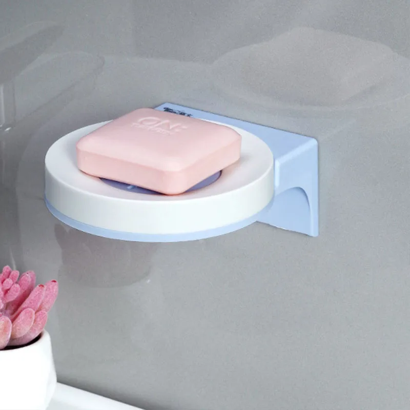 

3 Color Double Layer Soap Holder No Holes Drain Design Detachable Easy Clean Kitchen Sponge Holder Toilet Accessories Bathroom