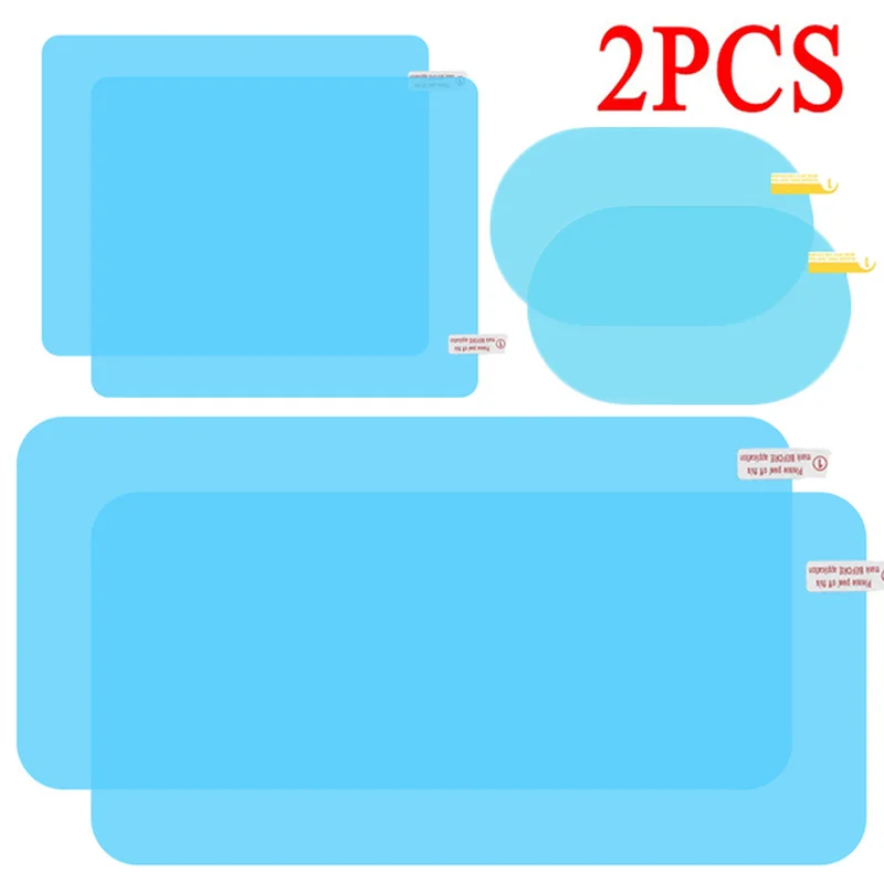 

Автомобильное зеркало заднего вида разных размеров, пленка с защитой от дождя и запотевания для окон и стекла, светоотражающая прозрачная в...