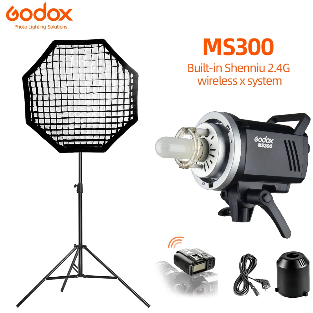 Godox MS300 студийная вспышка стробоскосветильник моно светильник 300Ws 2 4G