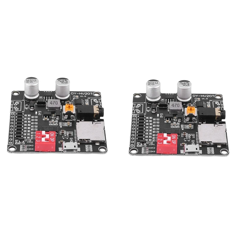 

Устройство для воспроизведения голоса с поддержкой Micro-SD карты, MP3 музыкальный плеер для Arduino, мощность 12 В/24 В, мощность 10 Вт/20 Вт, 2 шт.