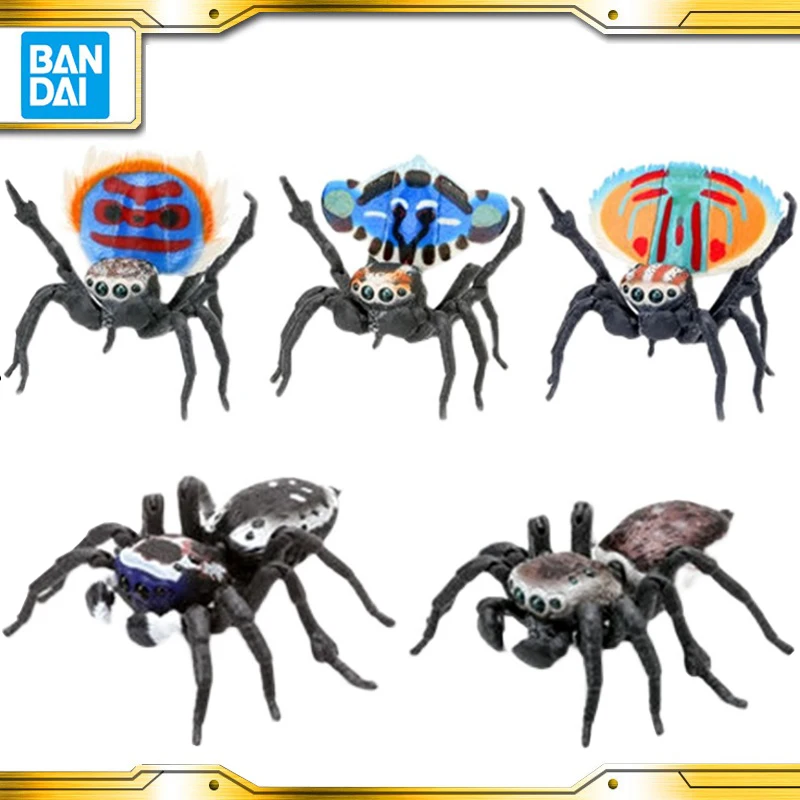 

Bandai Gashapon Simulated Insect Animal Biological Atlas Peacock Spider First Shot 01 Children's Toys Christmas Gift